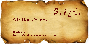 Slifka Énok névjegykártya